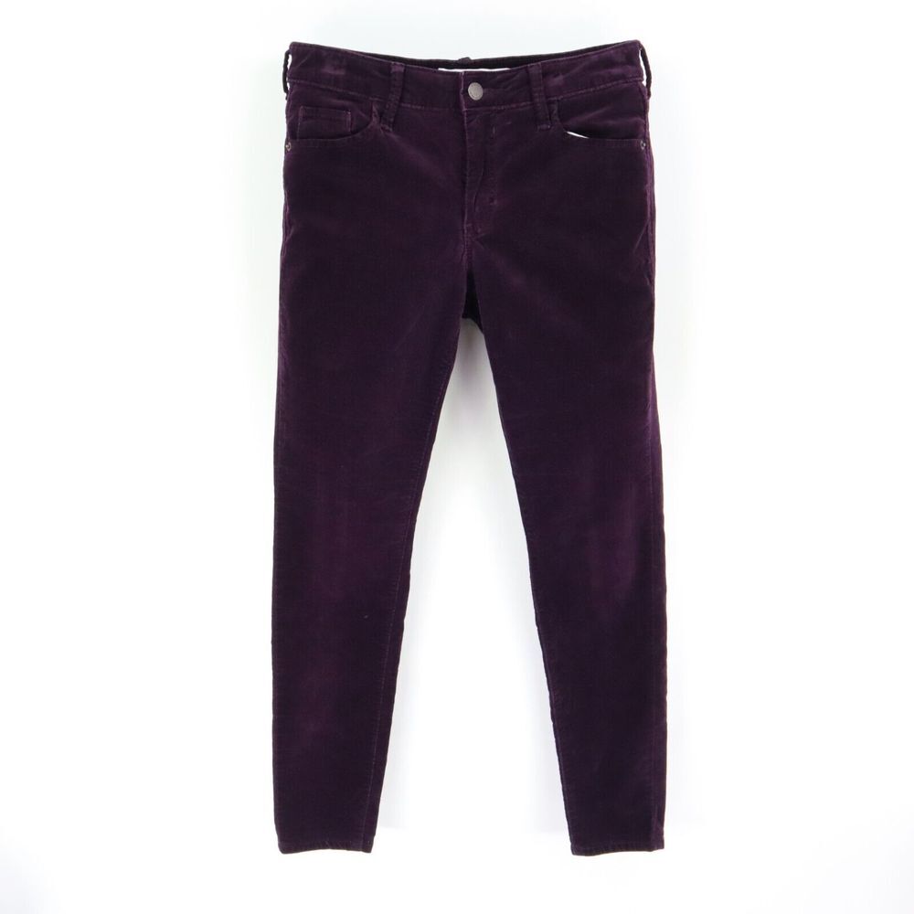 Old Navy Rockstar Pants Super Skinny Womens Size 4 Deep Purple SOFT Cotton Blend